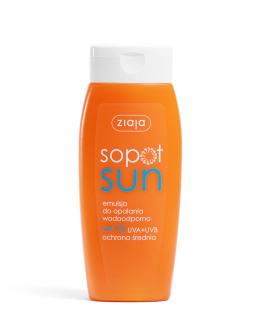 Emulsja do opalania wodoodporna SPF 15 UVA + UVB ochrona średnia