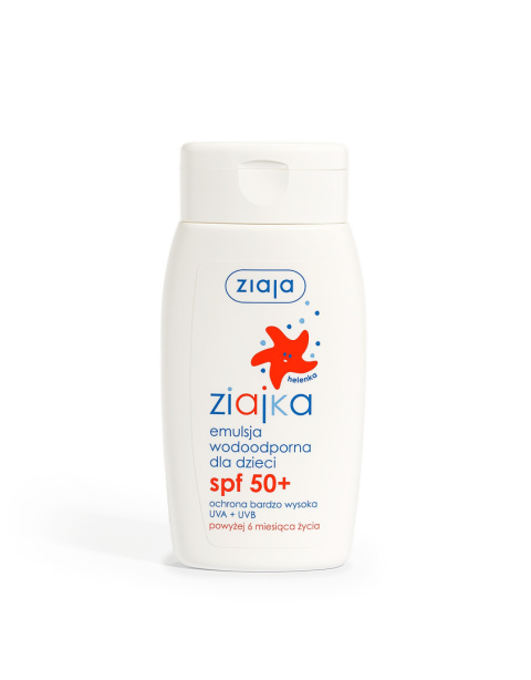 Emulsja wodoodporna dla dzieci SPF 50+ ochrona bardzo wysoka UVA + UVB Emulsja wodoodporna dla dzieci SPF 50+ ochrona bardzo wysoka UVA + UVB